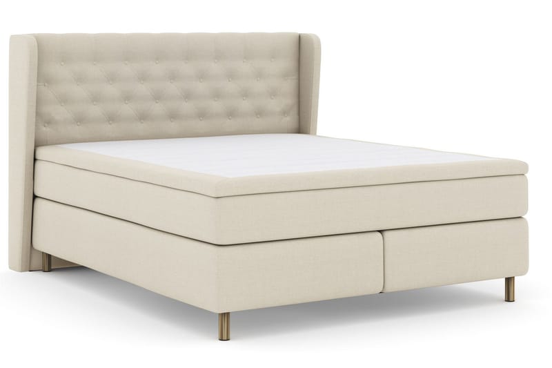 Select No 5 Komplett Sängpaket 210x210 Fast/Medium Watergel - Beige/Koppar - Products - Möbler - Säng - Kontinentalsäng