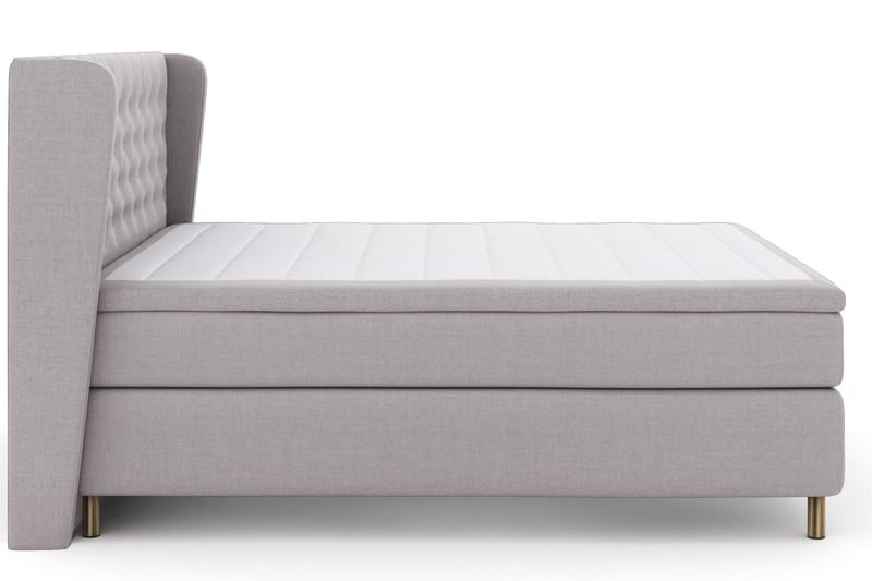 Select No 5 Komplett Sängpaket 210x210 Fast/Medium Watergel - Ljusgrå/Koppar - Products - Möbler - Säng - Kontinentalsäng