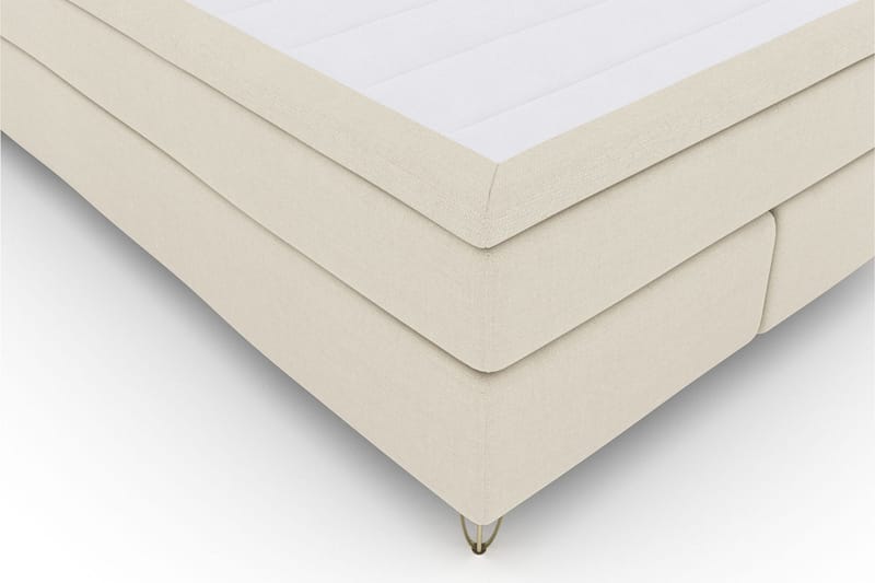 Select No 5 Kontinentalsäng 140x200 Fast Latex - Beige/Metall V-Form - Products - Möbler - Säng - Kontinentalsäng
