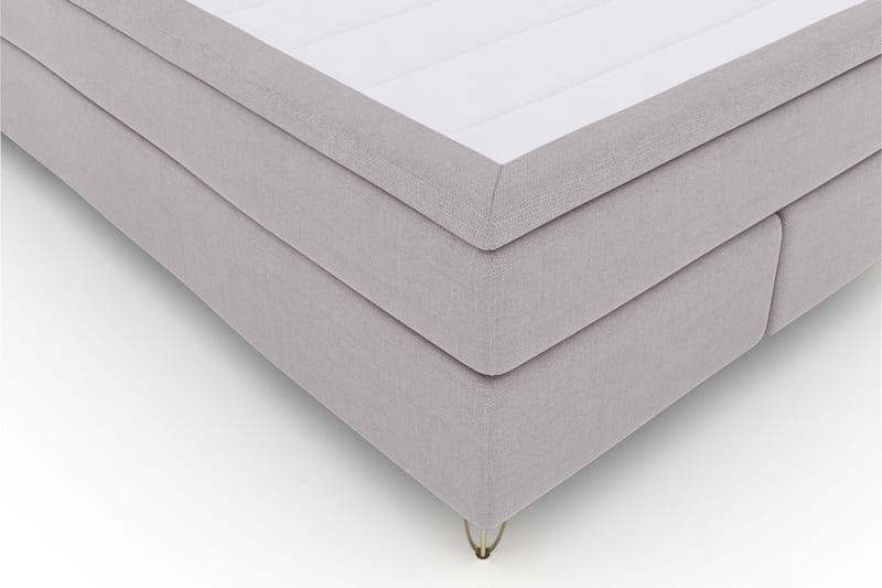 Select No 5 Kontinentalsäng 140x200 Fast Latex - Ljusgrå/Metall V-Form - Products - Möbler - Säng - Kontinentalsäng