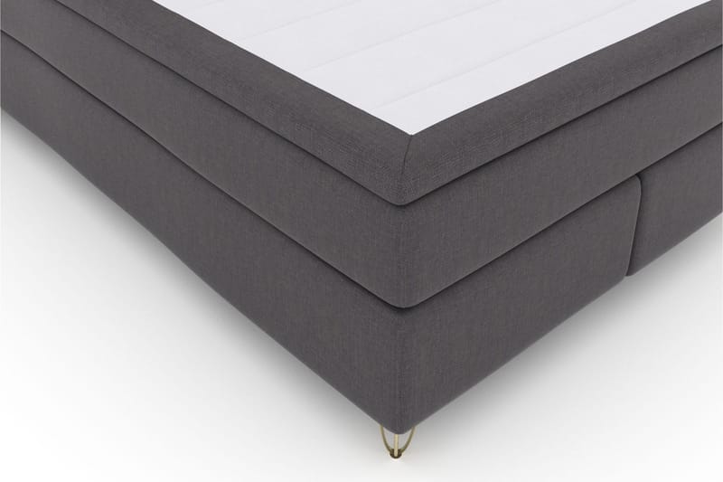 Select No 5 Kontinentalsäng 140x200 Fast Latex - Mörkgrå/Metall V-Form - Products - Möbler - Säng - Kontinentalsäng
