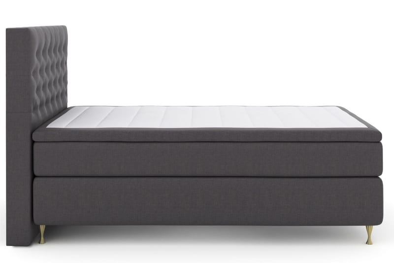 Select No 5 Kontinentalsäng 140x200 Fast/Medium Latex - Mörkgrå/Guld - Products - Möbler - Säng - Kontinentalsäng