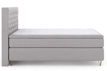 Select No 5 Kontinentalsäng 140x200 Fast/Medium Watergel - Ljusgrå/Metall V-Form - Products - Möbler - Säng - Kontinentalsäng