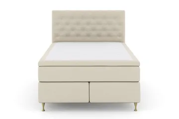 Select No 5 Kontinentalsäng 160x200 Fast/Medium Latex - Beige/Guld - Products - Möbler - Säng - Kontinentalsäng