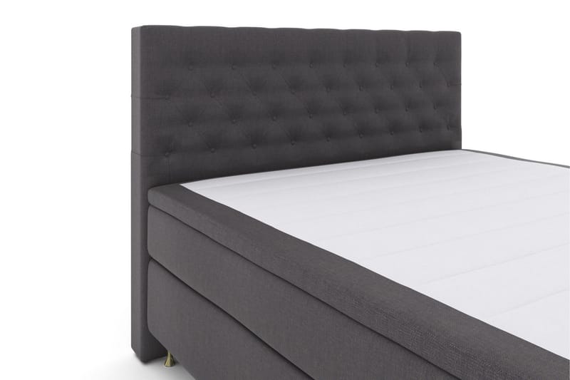 Select No 5 Kontinentalsäng 160x200 Fast/Medium Latex - Mörkgrå/Guld - Products - Möbler - Säng - Kontinentalsäng