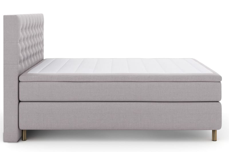 Select No 5 Kontinentalsäng 160x200 Fast/Medium Watergel - Ljusgrå/Koppar - Products - Möbler - Säng - Kontinentalsäng