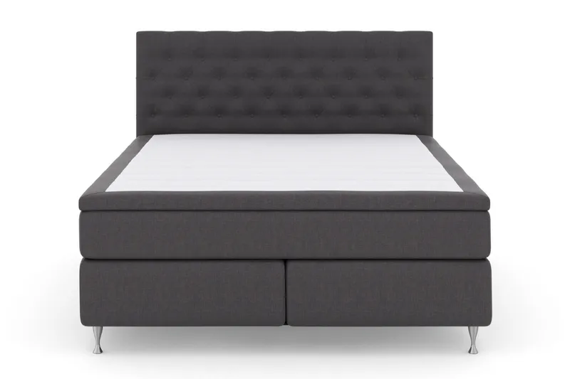 Select No 5 Kontinentalsäng 160x200 Fast/Medium Watergel, Mörkgrå/Silver