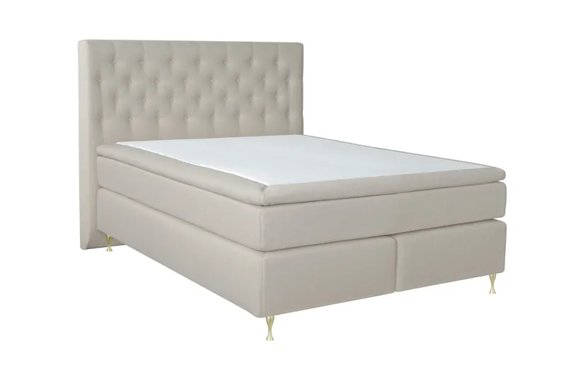 Select No 5 Kontinentalsäng 210x210 Fast Watergel - Beige/Guld - Products - Möbler - Säng - Kontinentalsäng