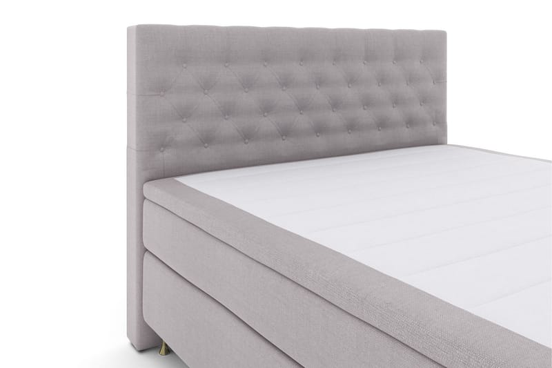 Select No 5 Kontinentalsäng 210x210 Fast Watergel - Ljusgrå/Guld - Products - Möbler - Säng - Kontinentalsäng