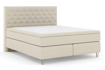 Select No 5 Kontinentalsäng 210x210 Medium Latex - Beige/Metall V-Form - Products - Möbler - Säng - Kontinentalsäng