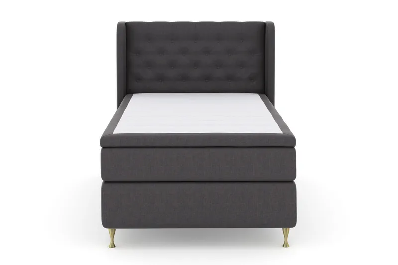 Select No 6 Komplett Sängpaket 120x200 Fast Memory/Pocket - Mörkgrå/Guld - Products - Möbler - Säng - Enkelsäng