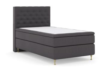 Select No 6 Komplett Sängpaket 120x200 Fast Watergel - Mörkgrå/Guld - Products - Möbler - Säng - Enkelsäng