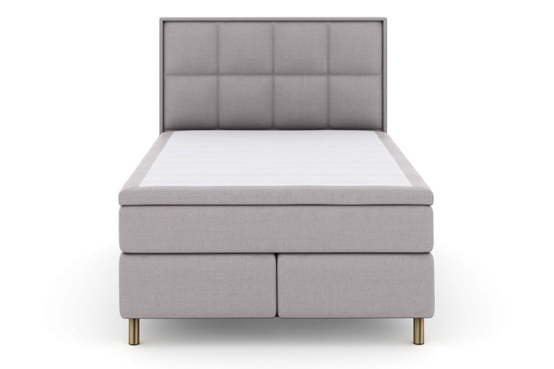Select No 6 Komplett Sängpaket 140x200 Fast/Medium Watergel - Ljusgrå/Koppar - Products - Möbler - Säng - Kontinentalsäng