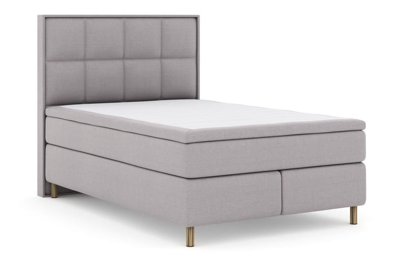 Select No 6 Komplett Sängpaket 140x200 F/M Latex/Memory - Ljusgrå/Koppar - Products - Möbler - Säng - Kontinentalsäng