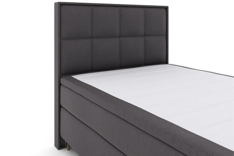 Select No 6 Komplett Sängpaket 140x200 Medium Latex/Memory - Mörkgrå/Metall V-form - Products - Möbler - Säng - Kontinentalsäng