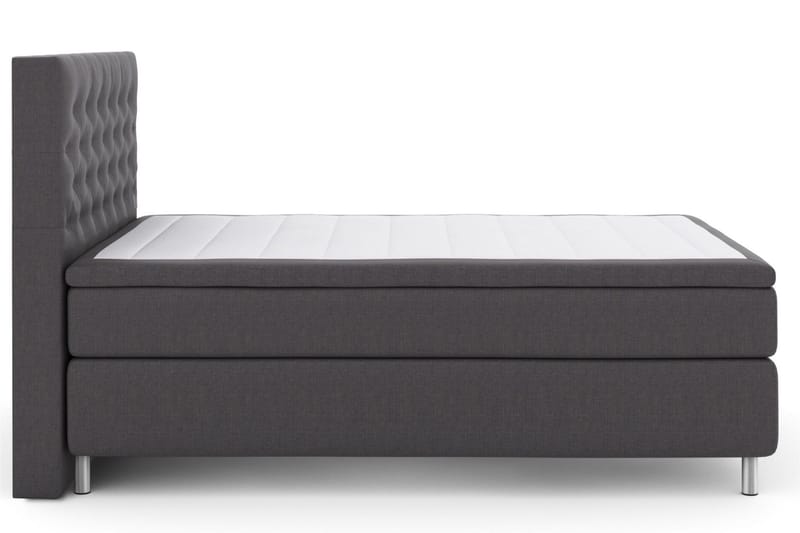 Select No 6 Kontinentalsäng 140x200 Medium Latex/Memory, Mörkgrå/Metall