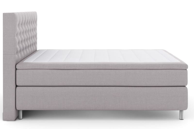 Select No 6 Kontinentalsäng 160x200 Fast Watergel - Ljusgrå/Metall - Products - Möbler - Säng - Kontinentalsäng