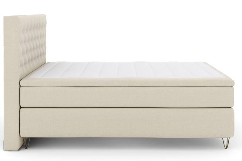 Select No 6 Kontinentalsäng 180x200 Fast Memory/Pocket - Beige/Metall V-Form - Products - Möbler - Säng - Kontinentalsäng