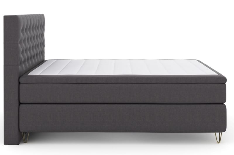 Select No 6 Kontinentalsäng 180x200 Fast Memory/Pocket - Mörkgrå/Metall V-Form - Products - Möbler - Säng - Kontinentalsäng