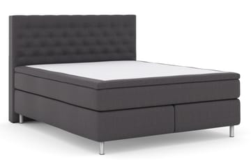 Select No 6 Kontinentalsäng 180x200 Fast/Medium Latex/Memory - Mörkgrå/Metall - Products - Möbler - Säng - Kontinentalsäng