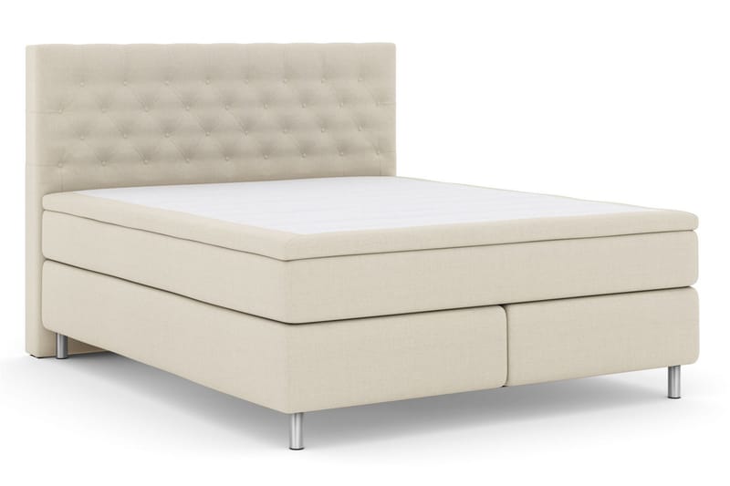 Select No 6 Kontinentalsäng 210x210 Fast/Medium Latex/Memory - Beige/Metall - Products - Möbler - Säng - Kontinentalsäng