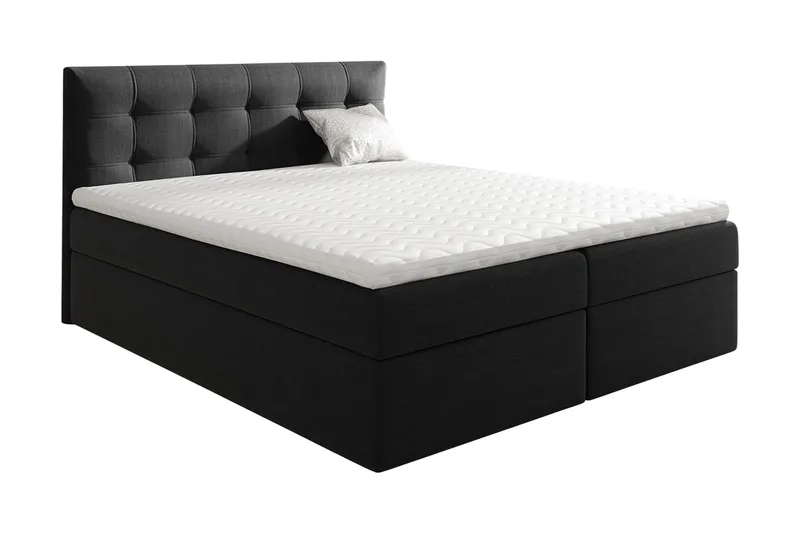 Skaftå Kontinentalsäng 140x200, Svart/Vit