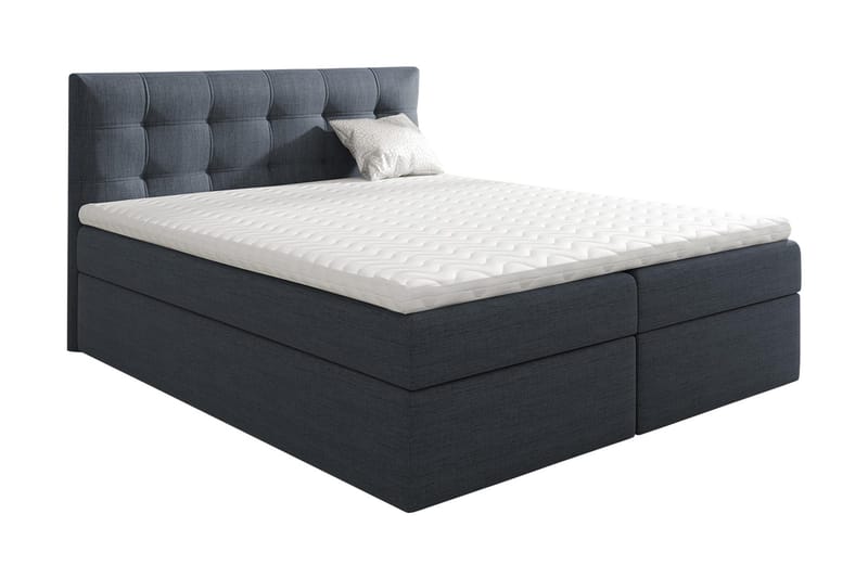 Skaftå Kontinentalsäng 180x200 Svart/Grå/Vit - Svart/Grå/Vit - Products - Möbler - Säng - Säng med förvaring