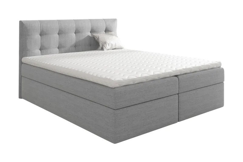 Skaftå Kontinentalsäng 200x200 cm, Svart/Grå/Vit