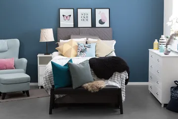 Sundborn Kontinentalsäng 120x200 cm - Grå - Products - Möbler - Säng - Enkelsäng