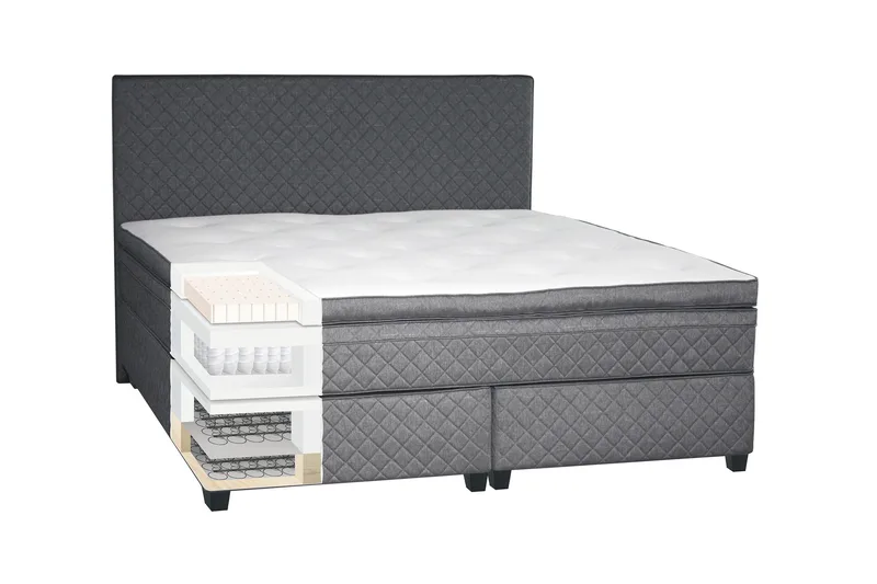 Sundborn Kontinentalsäng 160x200 cm, Grå