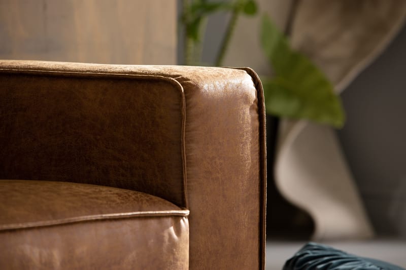 Akron 2-sits Soffa Bondedläder - Brun - Products - Möbler - Soffa - Skinnsoffa