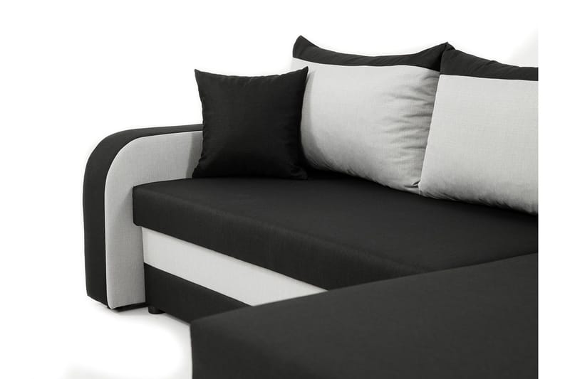 Alvared 3-sits Hörnbäddsoffa Universal - Grå/Röd - Products - Möbler - Soffa - Bäddsoffa - Bäddsoffa divan