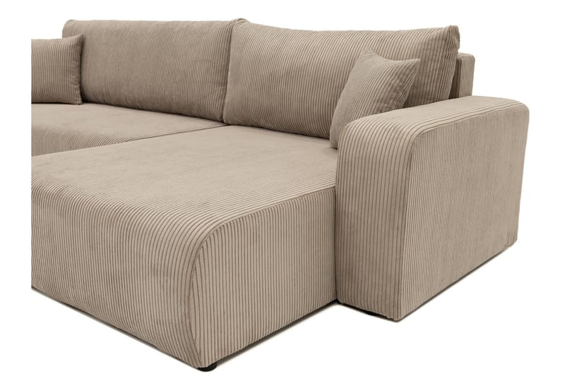 Barile Bäddsoffa med Divan 3-sits i Plysch - Grå - Products - Möbler - Soffa - Bäddsoffa - Bäddsoffa divan