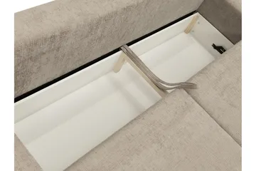 Bella Bäddsoffa 3-sits i Plysch - Beige - Products - Möbler - Soffa - Bäddsoffa - 3 sits bäddsoffa