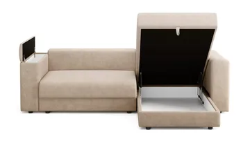 Bergen Extra djup 3-sits Bäddsoffa med Divan och Bäddmadrass i Memoryskum och Tvättbar klädsel - Brun Tyg - Products - Möbler - Soffa - Bäddsoffa - Bäddsoffa divan