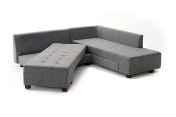 Brunei Hörnbäddsoffa Höger - Grå - Products - Möbler - Soffa - Bäddsoffa - Hörnbäddsoffa