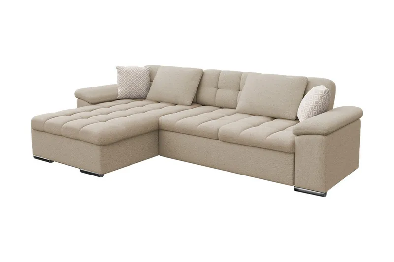 Camior Bäddsoffa m. Divan Förvaring 3-sits 227x129, Beige