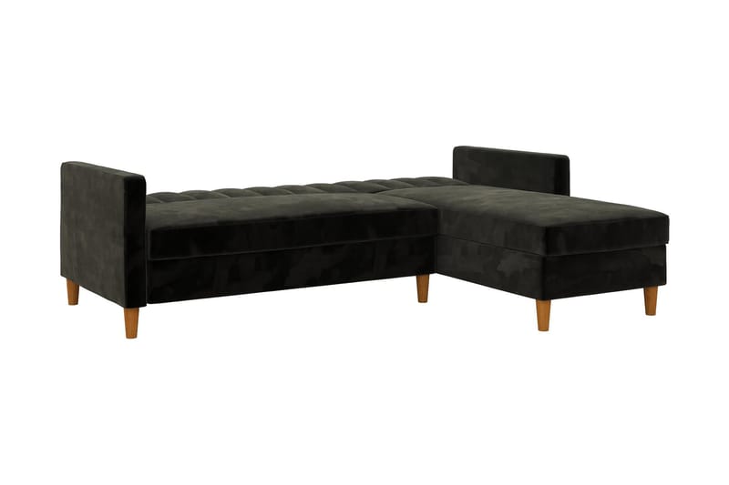 Celine 3-sits Divanbäddsoffa Sammet/Svart - Dorel Home - Products - Möbler - Soffa - Bäddsoffa - Bäddsoffa divan