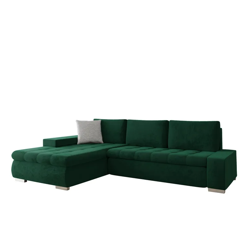 Cerys Bäddsoffa med Divan 4-sits, Grön