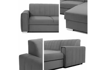 Denegal 3-sits Hörnbäddsoffa Dark grey - Products - Möbler - Soffa - Bäddsoffa - Bäddsoffa divan