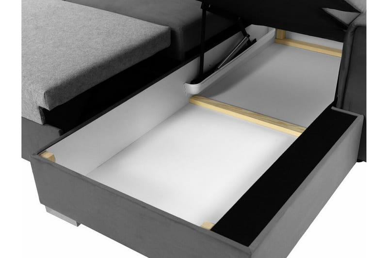 Denegal 3-sits Hörnbäddsoffa Dark grey - Products - Möbler - Soffa - Bäddsoffa - Bäddsoffa divan