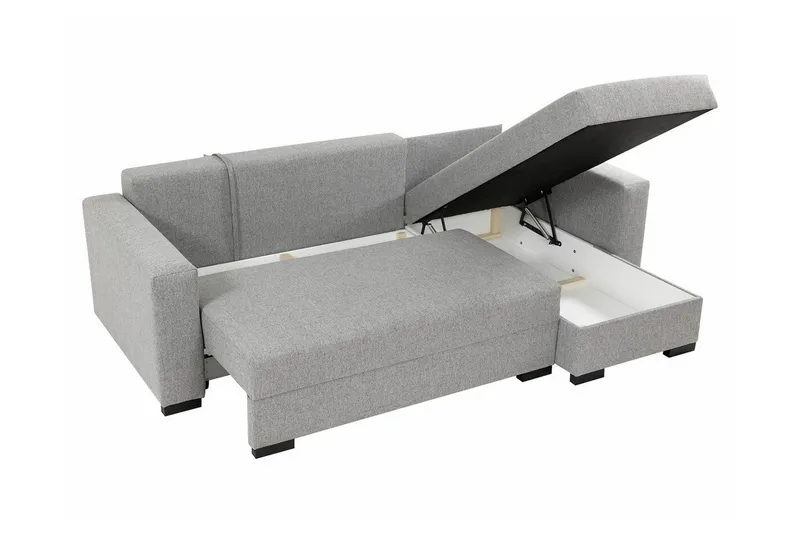 Denegal 3-sits Hörnbäddsoffa - Grön - Products - Möbler - Soffa - Bäddsoffa - Hörnbäddsoffa