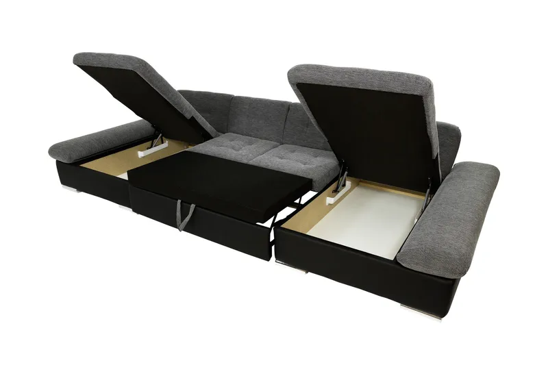 Dewitt Bäddsoffa Dubbeldivan 5-sits - Grå - Products - Möbler - Soffa - Bäddsoffa - U bäddsoffa
