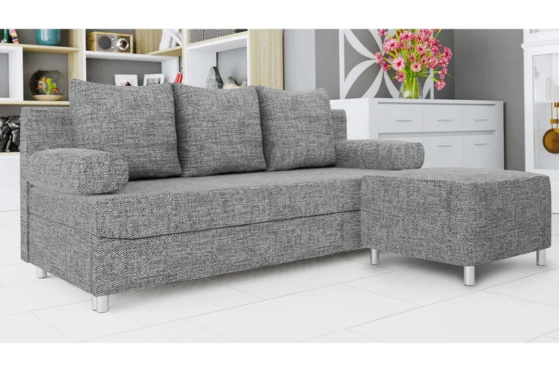 Eifion Bäddsoffa 3-sits - Grå - Products - Möbler - Soffa - Bäddsoffa - 3 sits bäddsoffa