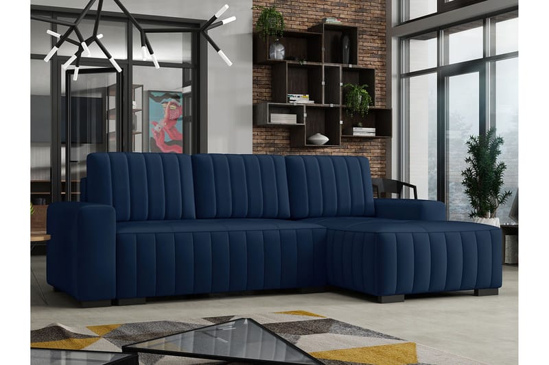 Esher Bäddsoffa Höger - Blå - Products - Möbler - Soffa - Bäddsoffa - Bäddsoffa divan