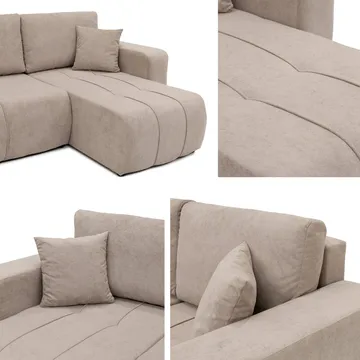 Flo Bäddsoffa Dubbeldivan 4-sits - Vit - Products - Möbler - Soffa - Bäddsoffa - U bäddsoffa