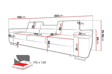 Gabina Bäddsoffa 3-sits i Manchester - Grön - Products - Möbler - Soffa - Bäddsoffa - 3 sits bäddsoffa
