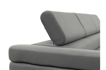 Gabina Bäddsoffa 3-sits i Plysch - Grå - Products - Möbler - Soffa - Bäddsoffa - 3 sits bäddsoffa