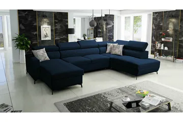 Galbally 5-sits Hörnbäddsoffa Dark blue - Products - Möbler - Soffa - Bäddsoffa - Hörnbäddsoffa