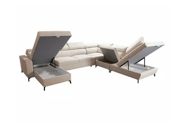 Galbally 5-sits Hörnbäddsoffa Dark blue - Products - Möbler - Soffa - Bäddsoffa - Hörnbäddsoffa